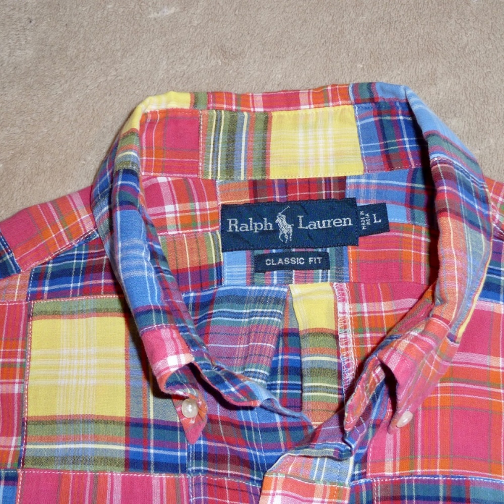 Ralph Lauren Patchwork LS Shirt-Vintage - Picture 3 of 7